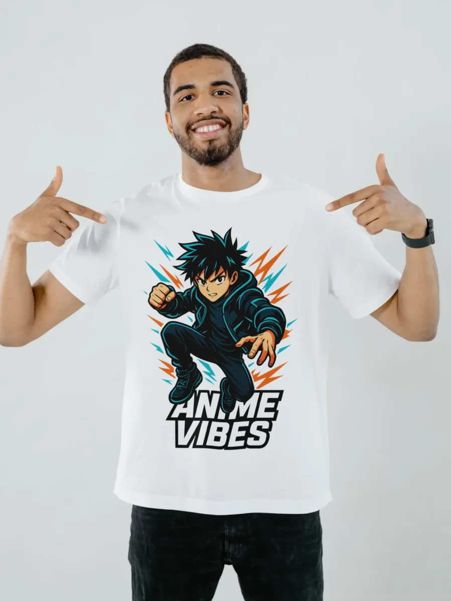 Modrnzo Anime Vibe Standard Crew T-Shirt – 100% Cotton