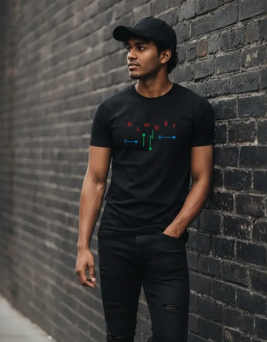 MODRNZO Almost Fine Quote Aesthetic Supima Cotton T-Shirt –